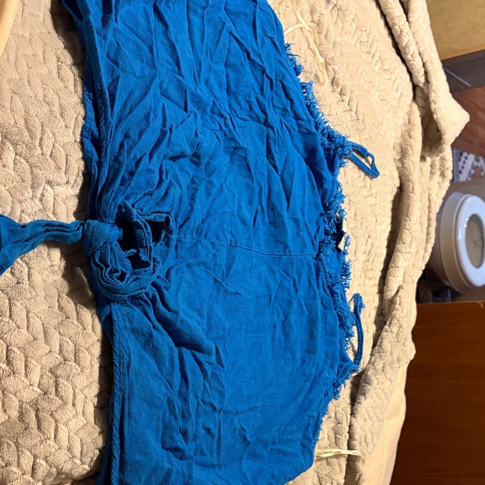 Blue Off-Shoulder Top